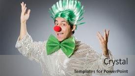  Presentation with funny - Beautiful PPT layouts featuring mohicans - funny man with mohawk hairstyle backdrop and a  colored foreground