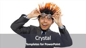  Presentation with old wite man and his music - Slide set consisting of mohicans - funny man with mohawk hairstyle background and a  colored foreground