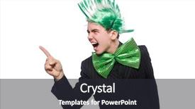  Presentation with funny - Colorful slide set enhanced with mohicans - funny man with mohawk hairstyle backdrop and a  colored foreground