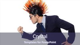  Presentation with old wite man and his music - Beautiful presentation featuring mohicans - funny man with mohawk hairstyle backdrop and a navy blue colored foreground