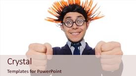  Presentation with funny - Slide set with mohicans - funny man with mohawk hairstyle background and a  colored foreground