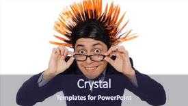  Presentation with old wite man and his music - Amazing presentation design having mohicans - funny man with mohawk hairstyle backdrop and a  colored foreground