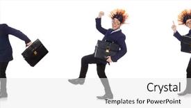  Presentation with old wite man and his music - Slide deck with mohicans - funny man with mohawk hairstyle background and a  colored foreground