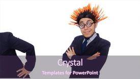  Presentation with old wite man and his music - Cool new PPT theme with mohicans - funny man with mohawk hairstyle backdrop and a  colored foreground