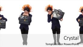  Presentation with old wite man and his music - Audience pleasing presentation consisting of mohicans - funny man with mohawk hairstyle backdrop and a  colored foreground