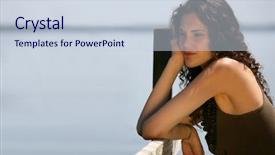  Presentation with alone - Presentation featuring moisey - brunette stood on jetty alone background and a  colored foreground