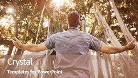  Presentation with gloomy - Cool new presentation theme with moist - mysterious light in gloomy sunny backdrop and a coral colored foreground