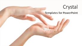  Presentation with hand world hands of jesus - PPT theme having moisturizing - closeup shot of beautiful female background and a sky blue colored foreground