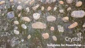  Presentation with brick wall texture - Presentation theme consisting of moisture-aged-cement-brick-wall background and a gray colored foreground