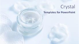  Presentation with cotton - Theme consisting of moisturizing-cosmetic-cream-with-cotton background and a sky blue colored foreground