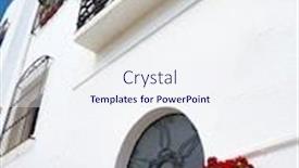  Presentation with mediterranean - Cool new slide deck with mojacar almeria white mediterranean village in spain backdrop and a sky blue colored foreground