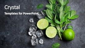  Presentation with lime - Colorful presentation theme enhanced with mojito cocktail - mint lime and ice backdrop and a dark gray colored foreground