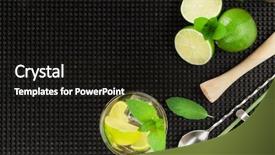  Presentation with cocktail - Colorful slides enhanced with mojito cocktail and ingredients backdrop and a dark gray colored foreground