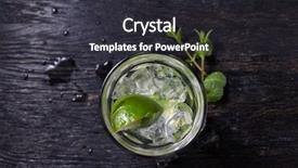  Presentation with vodka - Slide deck featuring mojito cocktail from top vodka background and a dark gray colored foreground