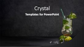  Presentation with cocktail party - Theme having mojito-cocktail-glass-of-cold background and a dark gray colored foreground