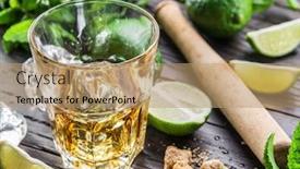  Presentation with cocktail - Beautiful PPT layouts featuring mojito-cocktail-ingredients backdrop and a coral colored foreground