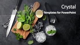  Presentation with cocktail bar - Audience pleasing slides consisting of mojito cocktail making mint lime backdrop and a dark gray colored foreground