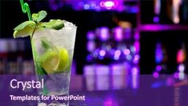  Presentation with cocktail bar - Cool new presentation theme with view of ping river in tak at thailand backdrop and a ocean colored foreground