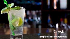  Presentation with cocktail bar - Audience pleasing slide set consisting of mojito cocktail on the background of the bar backdrop and a tawny brown colored foreground