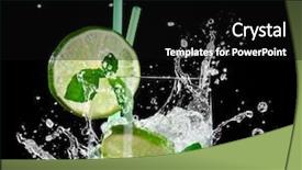  Presentation with cocktail - Slides featuring business corporation organization teamwork concept background and a mint green colored foreground