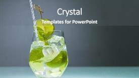  Presentation with cocktail - Slide set having mojito-cocktail-shallof-depth background and a  colored foreground