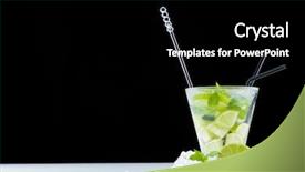  Presentation with colorful cocktails mojito red cocktail - Cool new theme with mojito cocktail with fresh lime backdrop and a black colored foreground