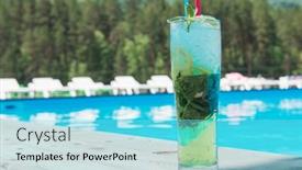  Presentation with mint - PPT layouts consisting of mojito-cocktail-with-lime background and a arctic colored foreground