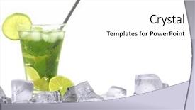  Presentation with ice - Slides consisting of mojito ice drink background and a white colored foreground