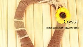  Presentation with rustic sunflower - Presentation theme with mojo - decorative horseshoe of straw background and a  colored foreground