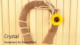  Presentation with rustic sunflower - Beautiful slides featuring coffee beans and cup of backdrop and a light gray colored foreground.
