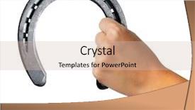  Presentation with white - Audience pleasing presentation consisting of mojo - hand holding horseshoe isolated backdrop and a  colored foreground