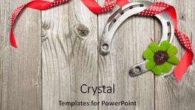  Presentation with holidays - PPT theme with mojo - holidays background with horseshoe shamrock background and a  colored foreground