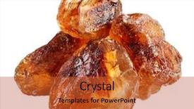  Presentation with sugar cane - Slide deck featuring molasses - brown lump cane sugar crystals background and a red colored foreground