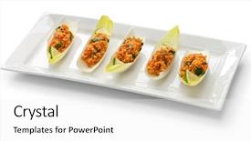  Presentation with food white layout - Presentation theme enhanced with molasses - kisir bulgur wheat salad turkish background and a  colored foreground