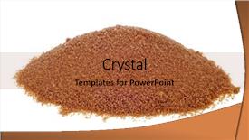  Presentation with brown sugar isolated on white - Slides featuring molasses - pile of brown sugar background and a red colored foreground