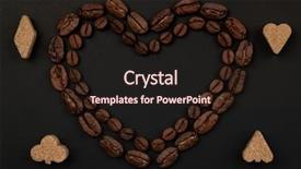  Presentation with coffee beans - Amazing slides having molasses - roasted coffee beans placed backdrop and a wine colored foreground