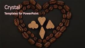  Presentation with ingredients brown sugar coffee beans - Beautiful slide deck featuring molasses - roasted coffee beans placed backdrop and a wine colored foreground