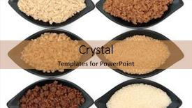  Presentation with sugar - Presentation theme featuring molasses - sugar varieties in black dishes background and a gold colored foreground