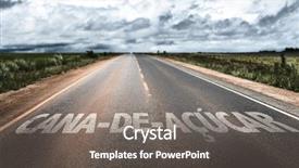  Presentation with rural road - Audience pleasing slide set consisting of molasses - sugarcane in portuguese written backdrop and a gray colored foreground