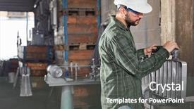  Presentation with foundry - PPT layouts with mold plate in metallurgy background and a gray colored foreground