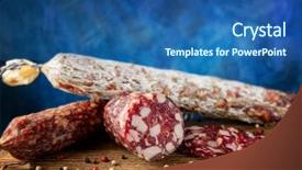  Presentation with mold - Audience pleasing slide deck consisting of molds - traditional sausage and sausage backdrop and a ocean colored foreground