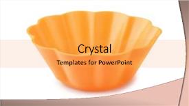  Presentation with cupcake - Colorful PPT layouts enhanced with molding plastic - silicone cupcake mould isolated backdrop and a yellow colored foreground