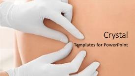  Presentation with cancer - Cool new PPT theme with mofle - oncologist examining patient closeup cancer backdrop and a coral colored foreground