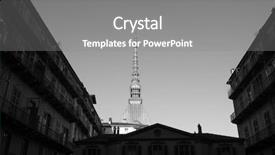  Presentation with award in black and white - Slide set with mole antonelliana building in turin background and a  colored foreground