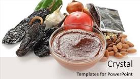 Presentation with mexican - PPT layouts consisting of mofle - mole sauce mexican cuisine background and a soft green colored foreground