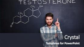  Presentation with confident - Colorful PPT layouts enhanced with molecular - confident smiling young man pointing backdrop and a wine colored foreground
