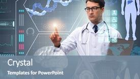  Presentation with medical concept - PPT layouts enhanced with molecular - doctor in futuristic medical concept background and a seafoam green colored foreground
