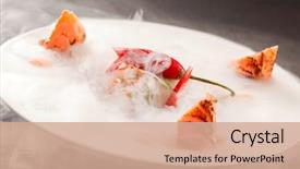  Presentation with nitrogen energy - Presentation design having molecular - liquid nitrogen treated salmon background and a coral colored foreground