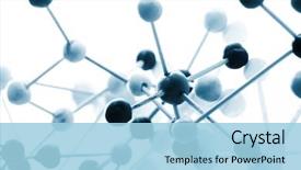  Presentation with molecular - Presentation theme having molecular background background and a light blue colored foreground