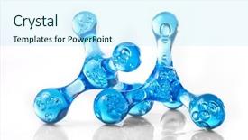  Presentation with molecular - Slide deck featuring molecular background background and a cool aqua colored foreground